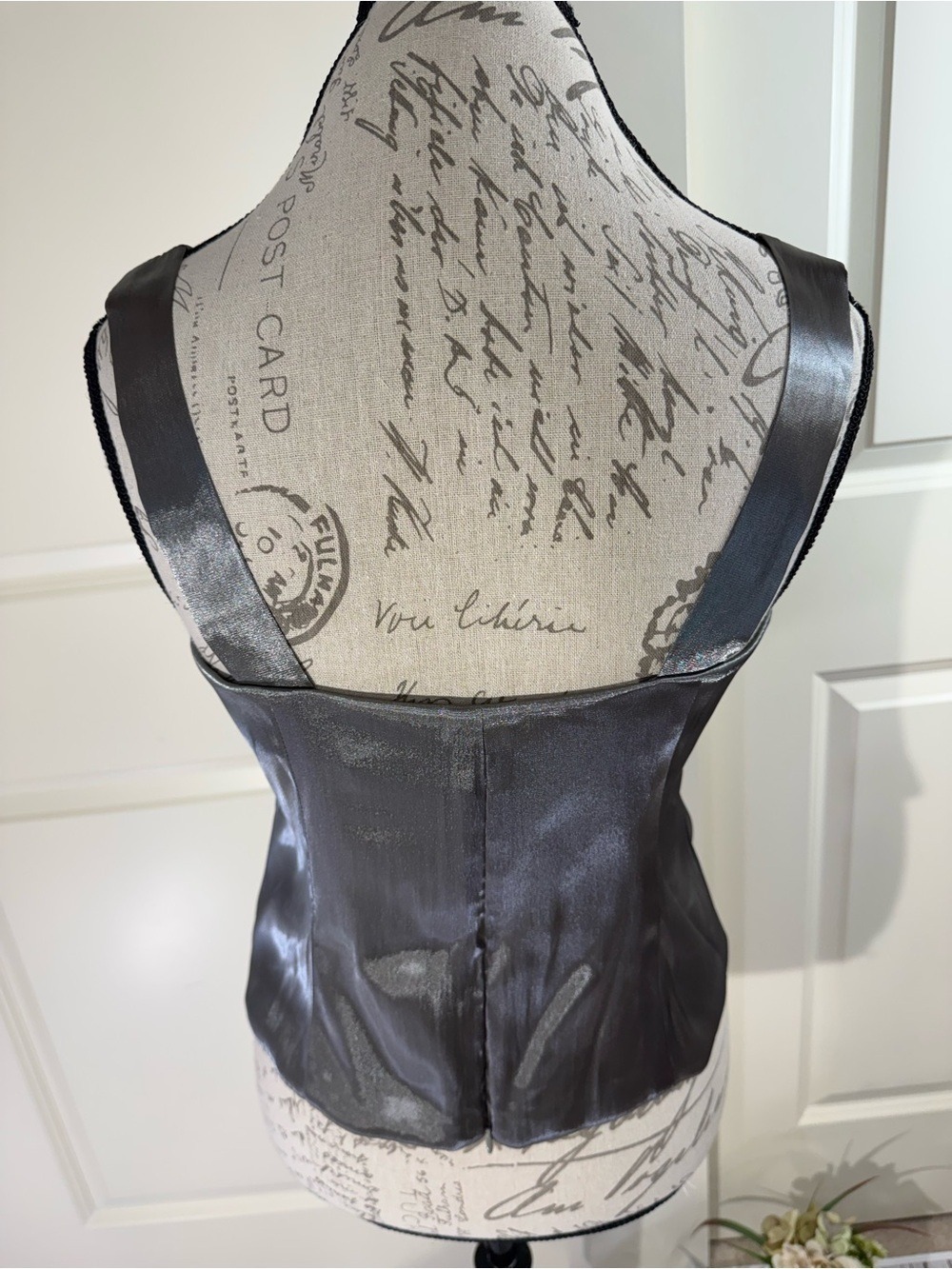 dressbarn Collection Metallic Silver Fitted Blazer & Camisole Top 8 - Picture 5 of 16